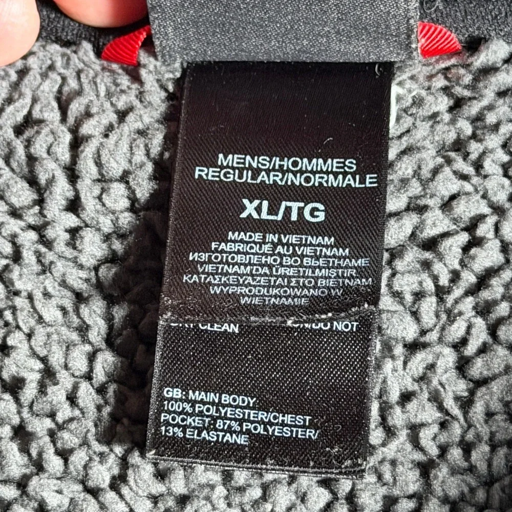 The North‎ Face Mens Fleece Jacket Full Zip Black XL Pockets Outdoor